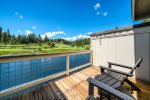 Private deck off of the upstairs master bedroom